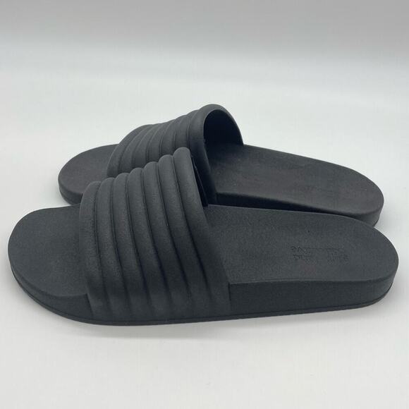 Unisex Girlfriend Collective Black‎ Slides - Picture 4 of 9
